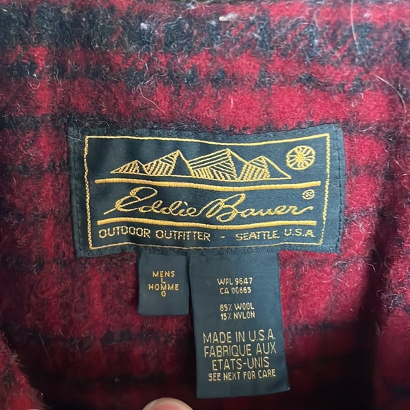 Vintage Eddie Bauer Plaid Wool Jacket USA - Picture 3 of 9